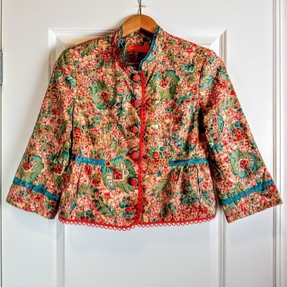 Vintage Cynthia Steffe Embroidered Eyelet Jacket